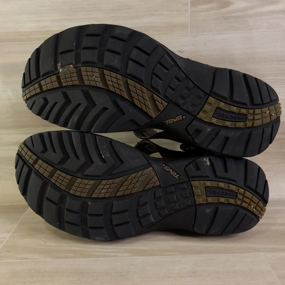 Teva Leather Fisherman Sandals Mens 11 Brown Waterproof ShocPad Strappy Hiking